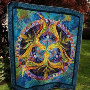 Beautiful Fishing Quilt Blanket  Quilt